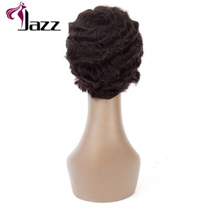 Venta al por mayor de pelo humano corte Pixie peluca longitud corta Peluca de cabello humano - Product Image 3