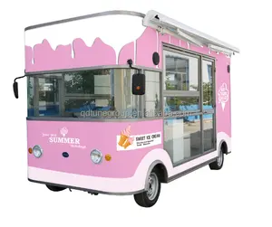 Mobile spuntino cibo pane camion carrello elettrico gelato cibo rimorchio con batteria