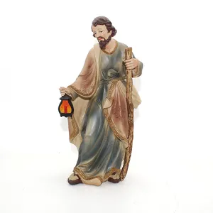 Christelijke Religieuze Items Figuren Custom Hars Ambachtelijke Home Decor Sculptuur Religieuze Ornament Groothandel Beeldjes