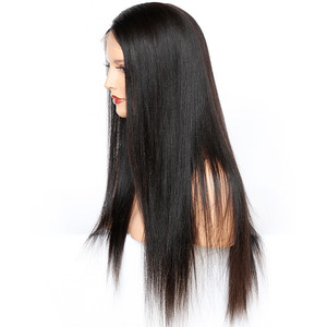 Großhandel jungfräuliche brasilia nische Menschenhaar entspannt Yaki gerade C Teil volle Spitze Perücke Verkäufer - Product Image 4