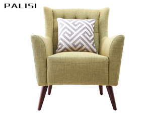 Nordic per il tempo libero sedia per camera da letto e <span class=keywords><strong>soggiorno</strong></span> poltrona singola con rivestimento in tessuto compensato in legno stile per uso alberghiero all'ingrosso - Product Image 6