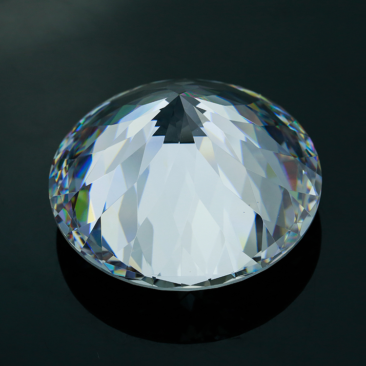 5A ラウンド ホワイト 60mm キュービックジルコニア ビッグサイズ CZ