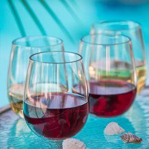 Lot de 4 16oz Tritan En Plastique Verres À <span class=keywords><strong>Vin</strong></span> Incassables Rouge Blanc Ensemble de <span class=keywords><strong>Verre</strong></span> à <span class=keywords><strong>Vin</strong></span> Verres - Product Image 4