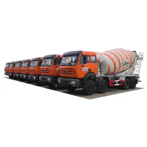 380HP beiben 12wheelers concrete plant used 114cbm 16cbm 18cbm cement mixer trucks exported to Cote d'Ivoire