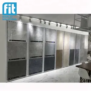 Gạch Showroom Hiển Thị Kim Loại Tường Peg Board Khung Gạch Gốm Hiển Thị Cho Đá Cẩm Thạch Sàn Đá Granite Gạch Kệ Trưng Bày