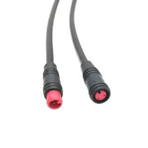 Conector impermeable para bicicleta eléctrica IP65 de tamaño pequeño de 6mm M6 hembra M8 macho Cable de extensión conector M6