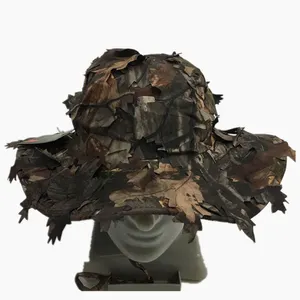 Aangepaste Hoge Kwaliteit Blad Camouflage Jacht Emmer Cap Hoed