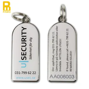 Wholesale Cheap Serial ID number Key Chain QR Code Key Tag Barcode Key Fobs With 15mm Key Ring