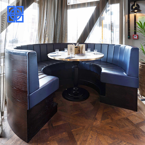 Sofá moderno de madera con diseño de restaurante, cabina de subasta, sofá en forma de U, olla caliente, <span class=keywords><strong>muebles</strong></span> de restaurante - Product Image 3