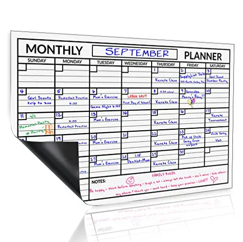 Dry Erase Magnetic Refrigerator Calendar Fridge Magnet Calendar Magnetic Board for Fridge