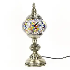 Turkish Table Lamps 2021 New Decorative (TC1M02) Handmade Mosaic Art Design Home Glass Electric 30 Mini Blue AC 60 Nordic Lamp