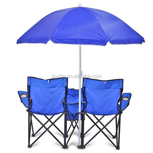 Juego de Sillas de Playa Plegables con Marco de Acero Moderno Joyder con Sombrilla, Muebles de Exterior Duraderos y Portátiles - Product Image 4