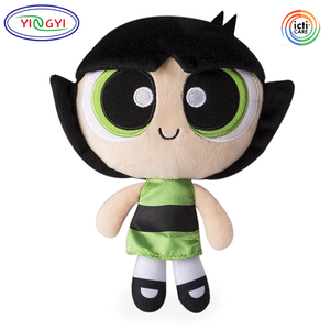 B017 Cuddle Big Eyes Wholesale ODM OEM Embroidered Doll Stuffed Custom Smart Soft Toy Big Head Cartoon Plush Rag Girl Smart Doll - Product Image 2