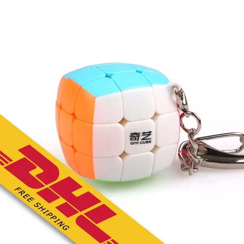 Qiyi Cube-مكعبات صغيرة للمفاتيح 3x3, حلقة مفاتيح ، حلقة مفاتيح ، لغز ، المكعب السحري ، لعبة ، 30 مللي متر