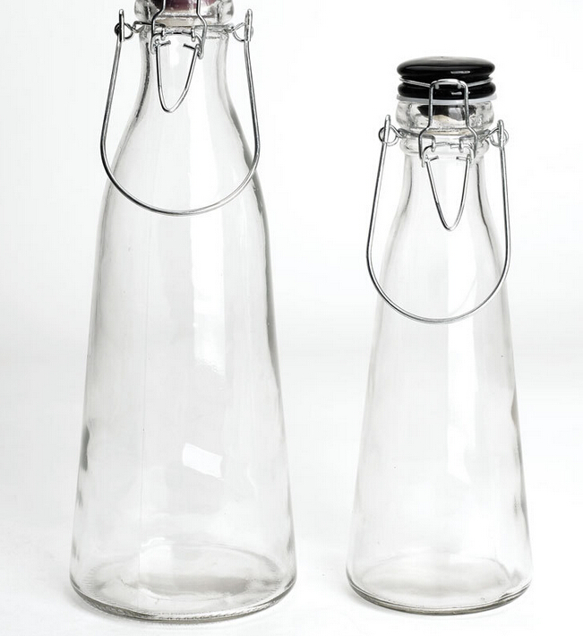 Wholesale 100ml Glass milk bottle 3oz with plastic lid