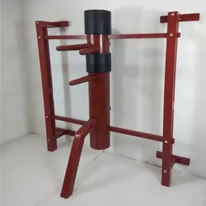 gym save space wall wooden dummy on corner height adjustable wing chun training wood dummies