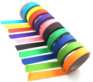 11rolls pack 1.0 Inch x 60Yards Craft Rainbow Colored Masking Tape for DIY, Art, Coding, Labeling,Car Painting, Automotive paint