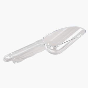 Pala de hielo de plástico transparente, juego de cucharas de cocina de hielo para dulces, postres, Buffet, polvos de proteína de helado, café y té