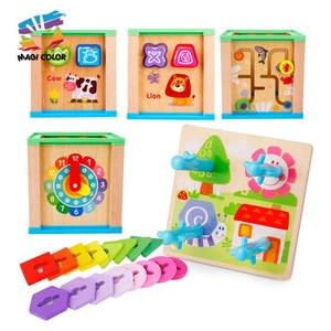 Nuovo arrivo educativo gioco cubo di attività in legno <span class=keywords><strong>per</strong></span> i più piccoli W12D172 - Product Image 2