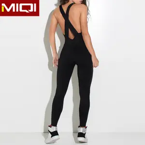 Oem Workout Kleding Custom Rompertjes Butt Lift Capri Broek Vrouwen Yoga Jumpsuit