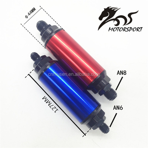 Universal 44 MM de Alta-Corrida de Corrida Filtro de Combustível Da Liga com adaptadores de 2 pcs AN6 <span class=keywords><strong>e</strong></span> AN8 - Product Image 2