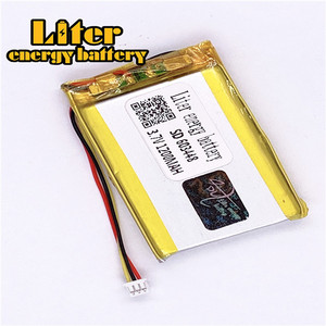 Socket 1.25-3 P 3.7 V 603448 1200 mah lipo battery Rechargeable solar li ion polymer lithium battery with PCM - Product Image 3