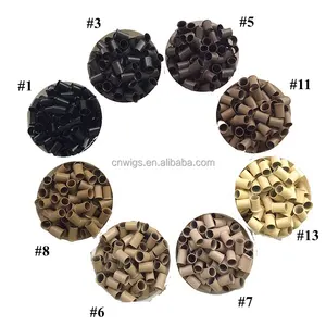 Anelli in Rame con Bordo Svasato 4.0*3.6*6.0mm, 1000 Pezzi, Anelli per Extension <span class=keywords><strong>Capelli</strong></span> in Rame - Product Image 1