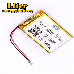 Plug 1.0-2 P 3.7 V 434060 1500 mah factory high quality lithium polymer battery rechargeable li-ion battery lipo - Product Image 1