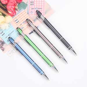 푸시 버튼 터치 및 오일 볼펜 기능이 있는 스타일러스 펜용 2-in-1 무광 알루미늄 휴대폰 액세서리 - Product Image 3