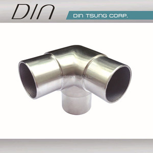3 way pipe connector handrail connector stainless steel elbow fitting 180 degree flush tee - Product Image 1