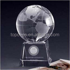 CRYSTAL <strong>GOLF</strong> TROPHY FOOTBALL <strong>GLOBE</strong> <strong>BALL</strong> TROPHY - Product Image 6