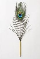 Stylo plume de paon véritable, artisanal, pour cadeau fait à la main