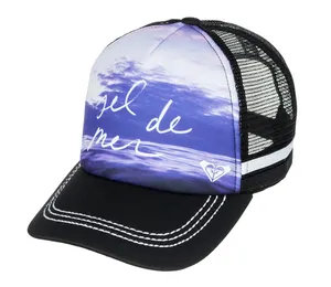 Promotional Sublimated Front Panel Custom Logo Trucker Hat With Metal Badge