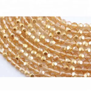 Hot Wholesale Faceted Round Yellow Glass Crystal Beads Loose Beads for Latest Design Beads Necklace