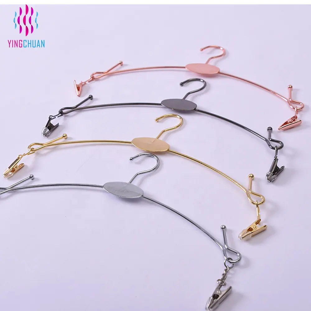 Underwear lingerie metal wire bra hangers with clips