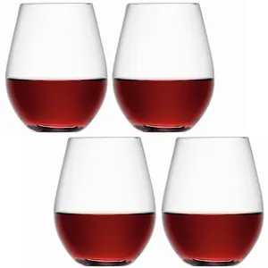 Glassware manufacturers thick stemless white plastic wine glass