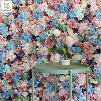 Mur de roses, hortensia artificielle de haute qualité, pour un mariage, une décoration de fond de café, vente en gros, 12 pièces