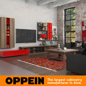 Mueble de <span class=keywords><strong>TV</strong></span> de Madera de Diseño Moderno para Sala de Estar, Muebles Industriales OPPEIN - Product Image 3