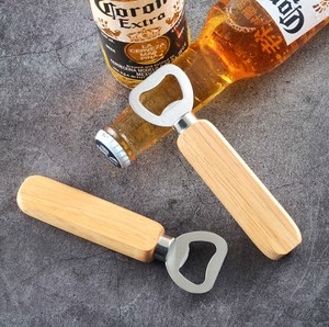 Wood Handle Stainless Steel Eco-Friendly Handheld Bartender Bottle Opener for Wine Beer Soda Glass Kitchen <strong>Bar</strong> <strong>Tools</strong> - Product Image 4