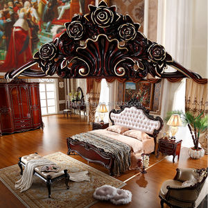 Luxe Frans Houten Tweepersoonsbed Ontwerpen Kingsize Slaapkamermeubelset Voor Thuisgebruik En Appartementen - Product Image 6