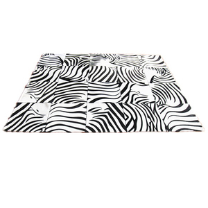 Faux Fur Cow Da Chắp Vá Thảm Động Vật Ngựa Vằn Đen Trắng Sọc Khu Vực Tùy Chỉnh Thảm Phong Cách Châu Âu - Product Image 5