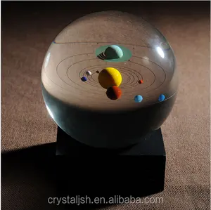 2023 desain unik dari seri universe bola kristal bola kaca kristal 3D celestial untuk hadiah souvenir grosir