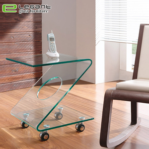 Home Hotel Furniture <strong>Curved</strong> <strong>Glass</strong> <strong>Coffee</strong> Side <strong>Table</strong> - Product Image 6
