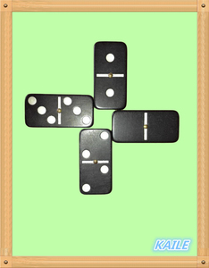 Doble seis dominó con caja de madera <span class=keywords><strong>pintura</strong></span> <span class=keywords><strong>blanca</strong></span> negro - Product Image 4