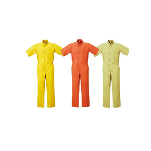 कस्टम महिलाओं पुरुषों बैंगनी गुलाबी कपास पीले गर्मियों Workwear Coverall - Product Image 3