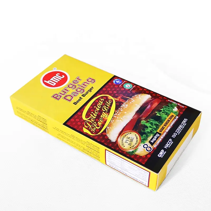 Harga Pabrik Kotak Kemasan Kertas Burger Ayam Sapi Beku Kustom