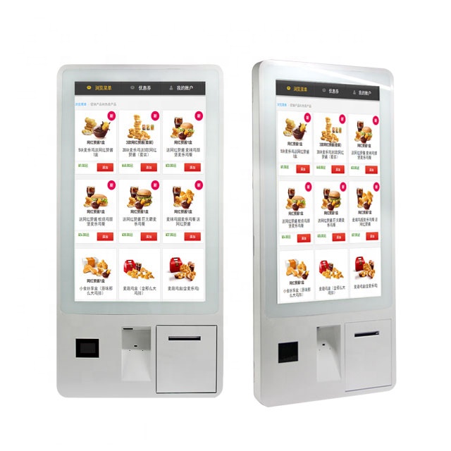 24, 32 дюйма, киоск с сенсорным экраном для самостоятельного заказа, с считывателем карт, сканером и принтером для Mcdonalds