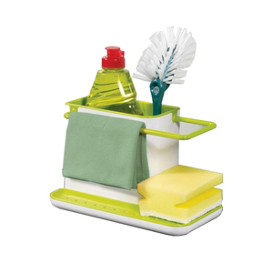 Hot Sell Kitchen Sink <strong>Corner</strong> Organizer with Drainer Plastic Storage Dry Rack Basket Dish Soap Towel Shelving Rag <strong>Stand</strong> - Product Image 1