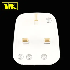WK- UK ซ็อกเก็ต3ทาง13A ปลั๊กไฟผสม-สีขาว - Product Image 3