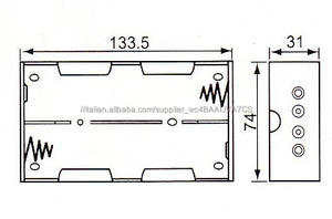 4xD Cellulare (<span class=keywords><strong>UM</strong></span>-* 4) Battery Holder Case Con B/R Filo di Piombo - Product Image 5